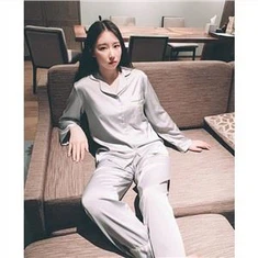 Dámské tenké noční šaty z šifonu s dlouhým rukávem